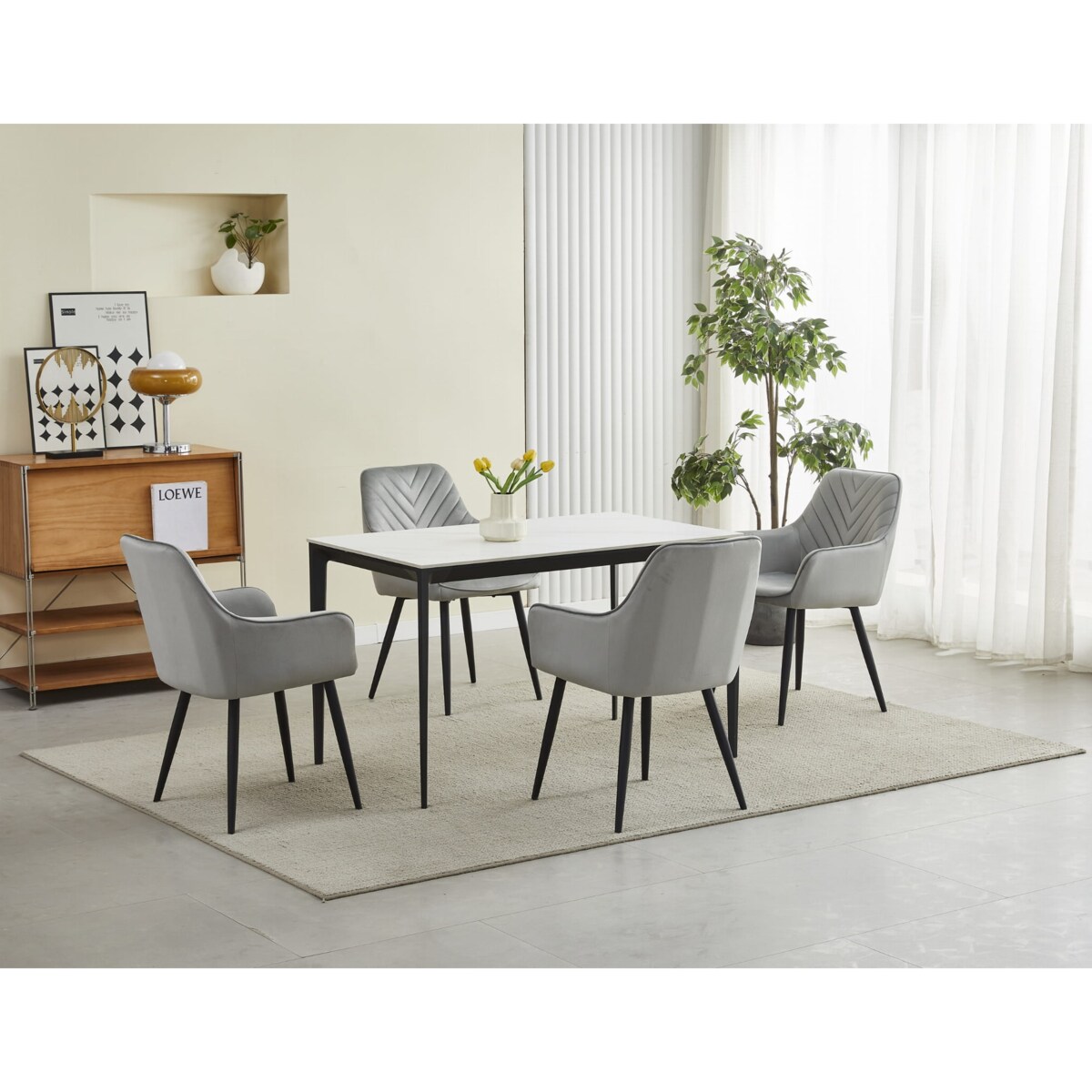 Krzesło Do Jadalni Kuchni Salonu Nana Srebrno-Szare