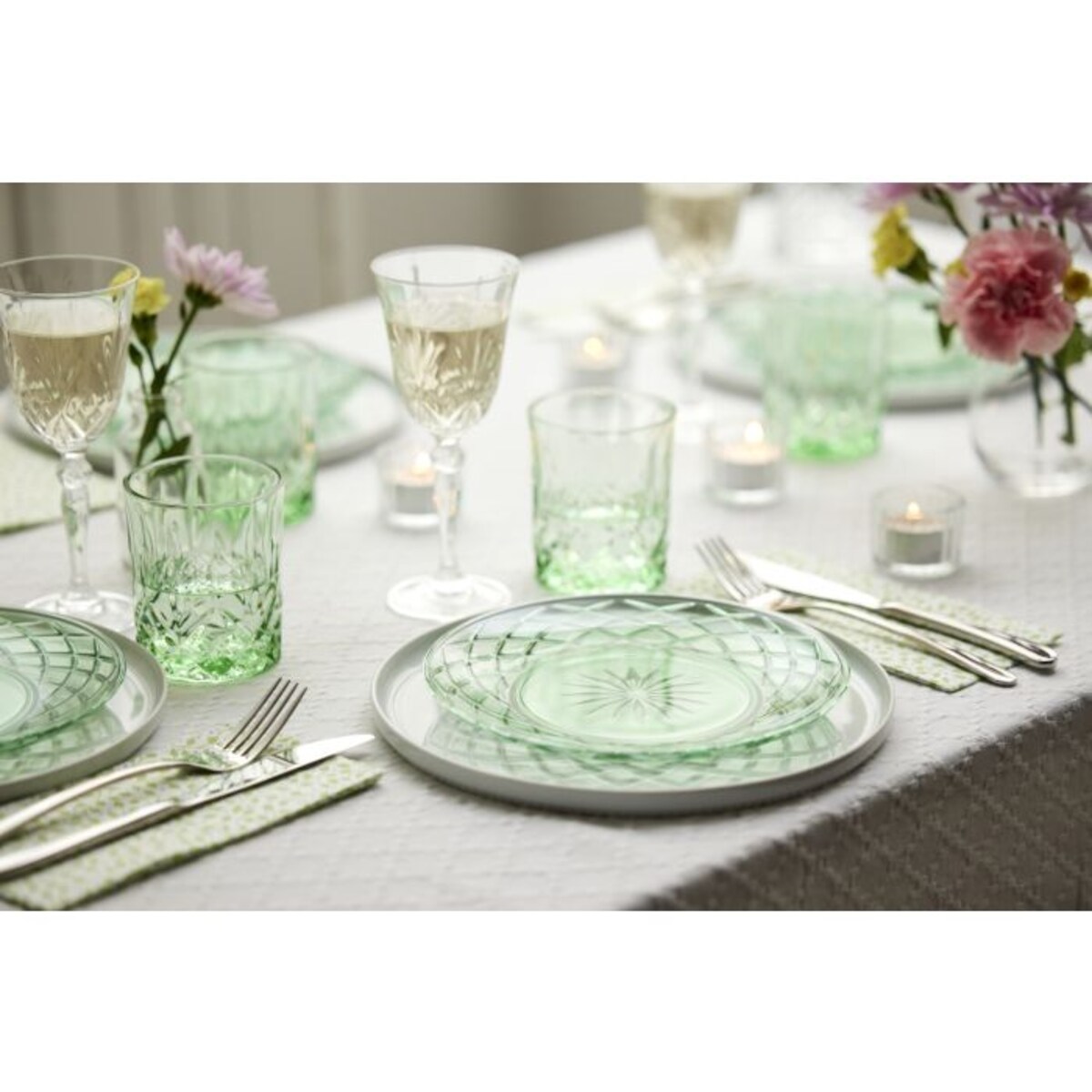 Talerze Sorrento 21 cm 4 sztuki zielone 32010