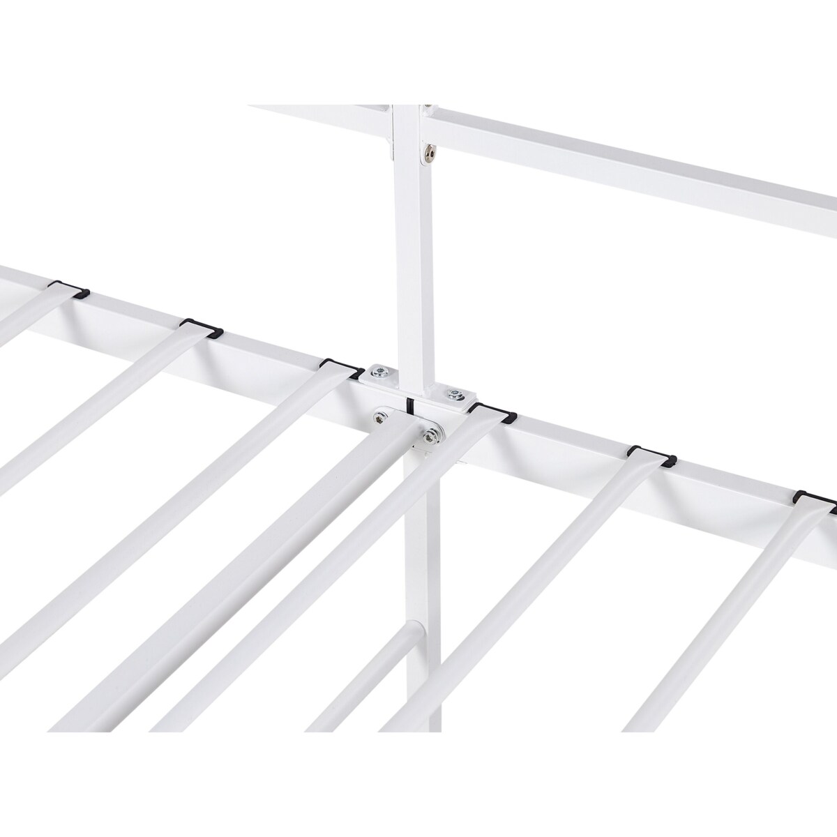 Łóżko metalowe 90 x 200 cm białe BATTUT