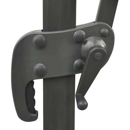 vidaXL Parasol wiszący z lampkami LED i słupkiem, antracytowy, 300 cm