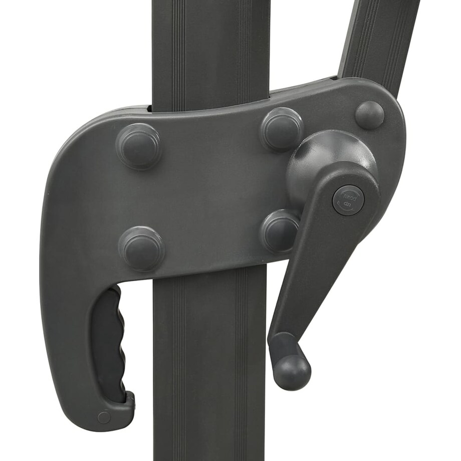 vidaXL Parasol wiszący z lampkami LED i słupkiem, antracytowy, 300 cm