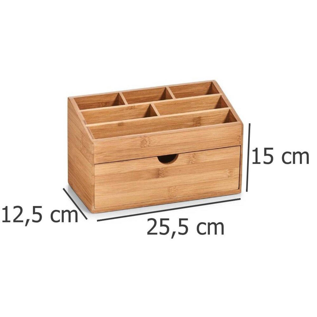 Organizer na kosmetyki, akcesoria biurowe - 7 przegródek, bambusowy, ZELLER