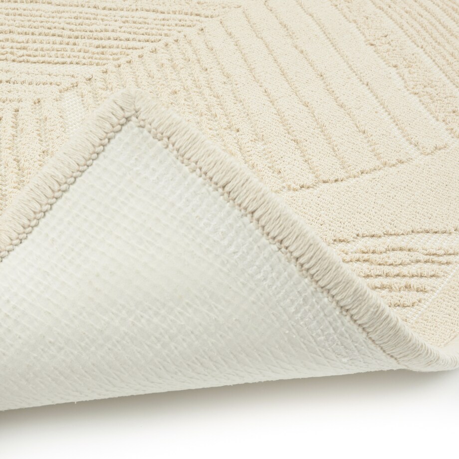 Dywanik łazienkowy Lino 60x90 cm bawełniany boho beżowy