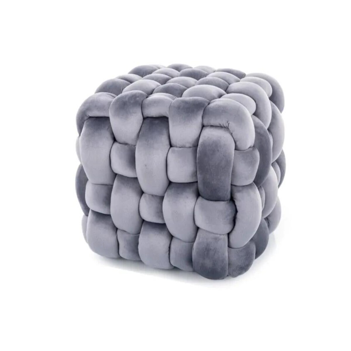 Pufa FARIS VELVET szara