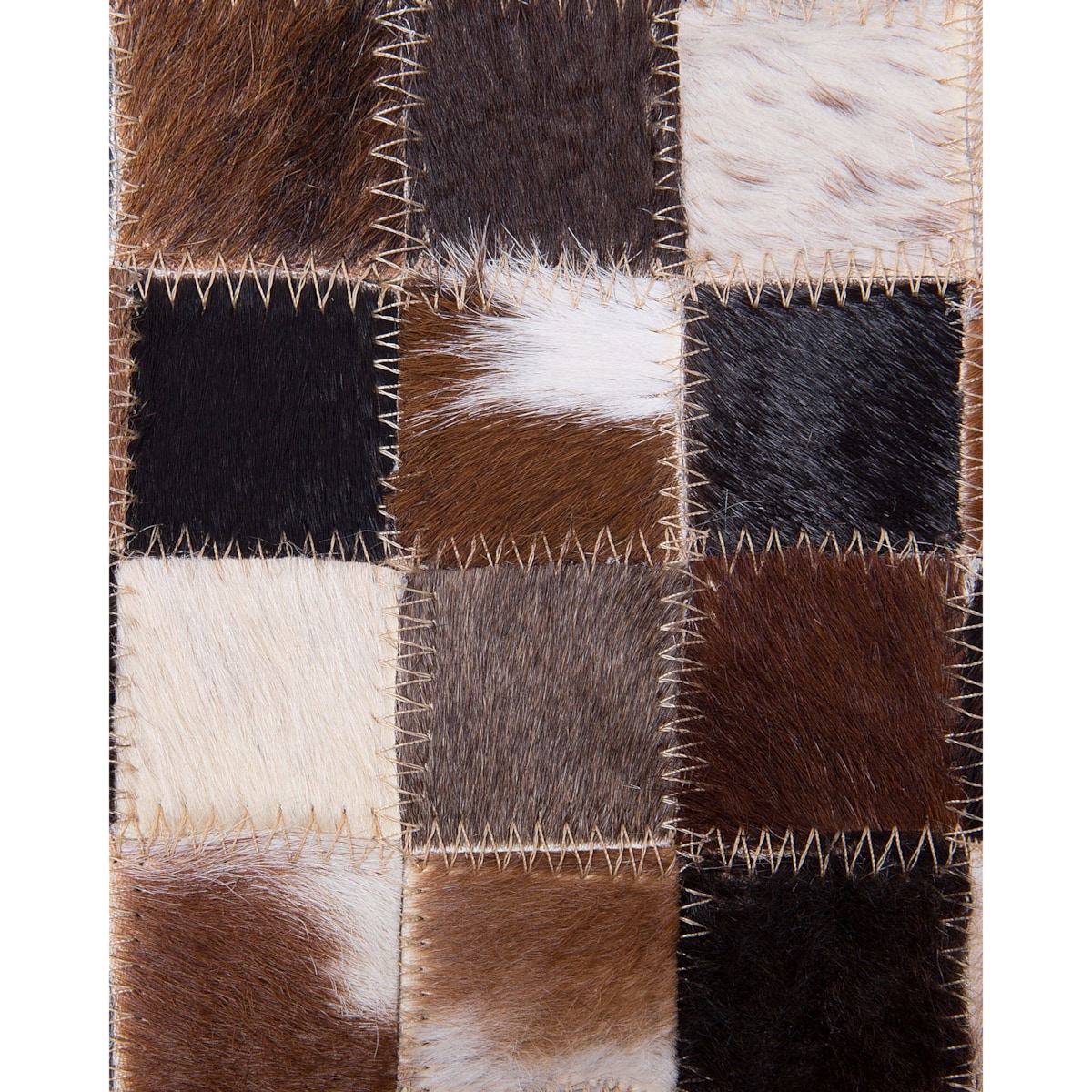 Dywan patchwork skórzany 160 x 230 cm wielokolorowy KONYA