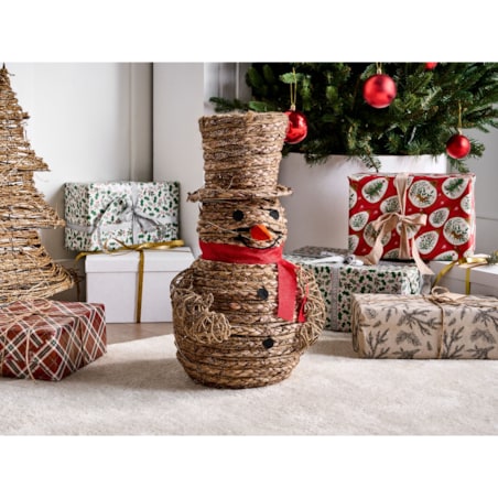 Dekoracja świąteczna LED OLAFSVIK Bałwan 52 cm Naturalny