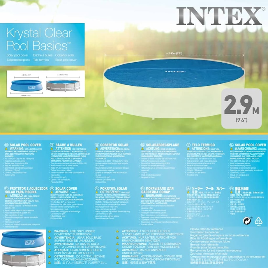 Intex Okrągła plandeka solarna na basen, 305 cm, 29021