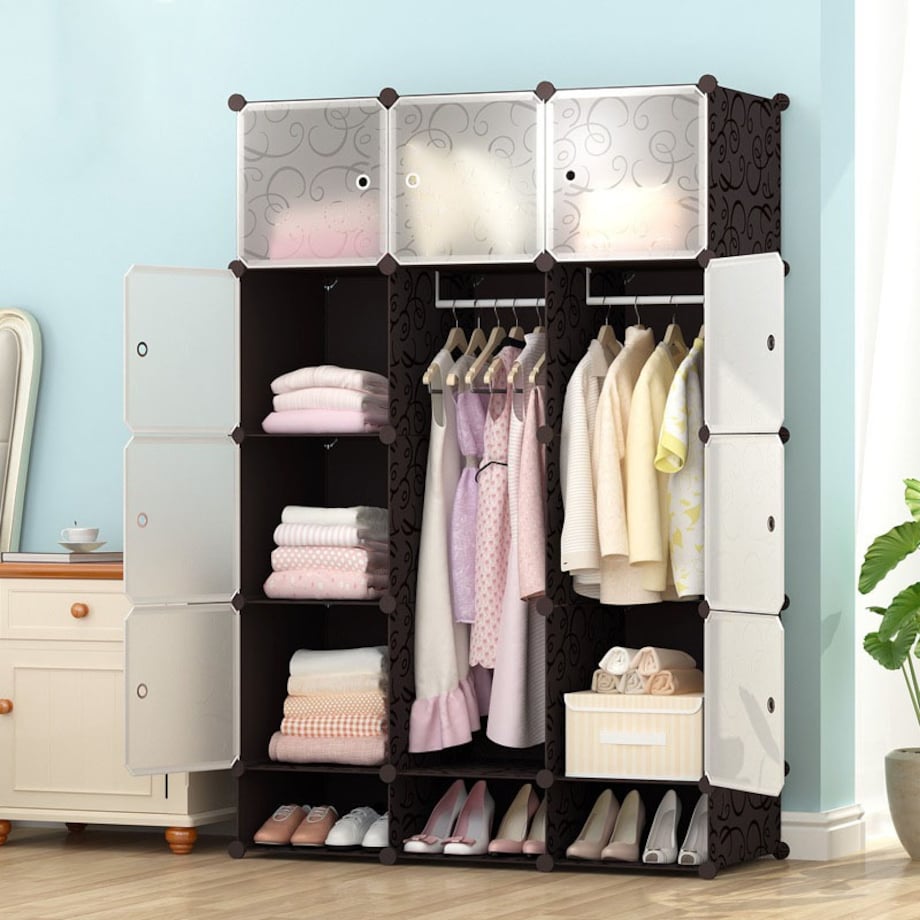 Duża szafa modułowa regał garderoba 12x szafka