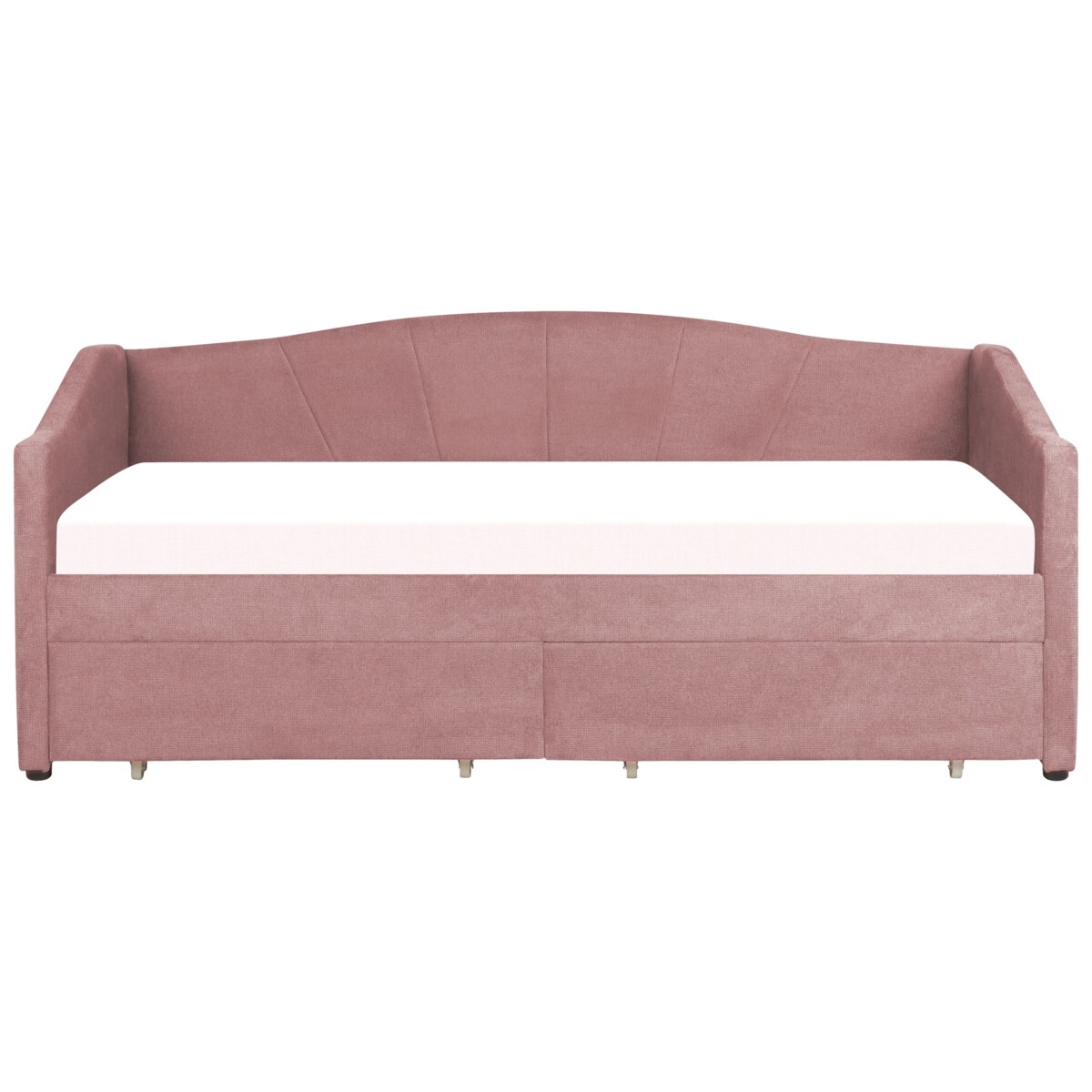 Łóżko dzienne tapicerowane 90 x 200 cm różowe VITTEL