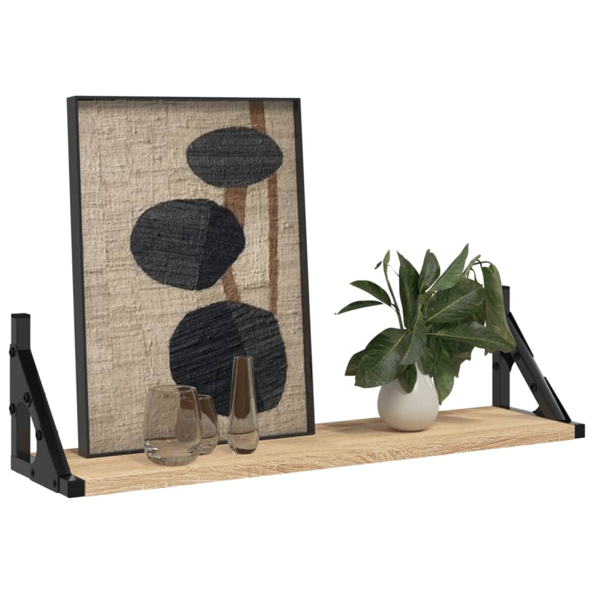 vidaXL Półki ścienne, 2 szt., dąb sonoma, 60x15x15,5 cm