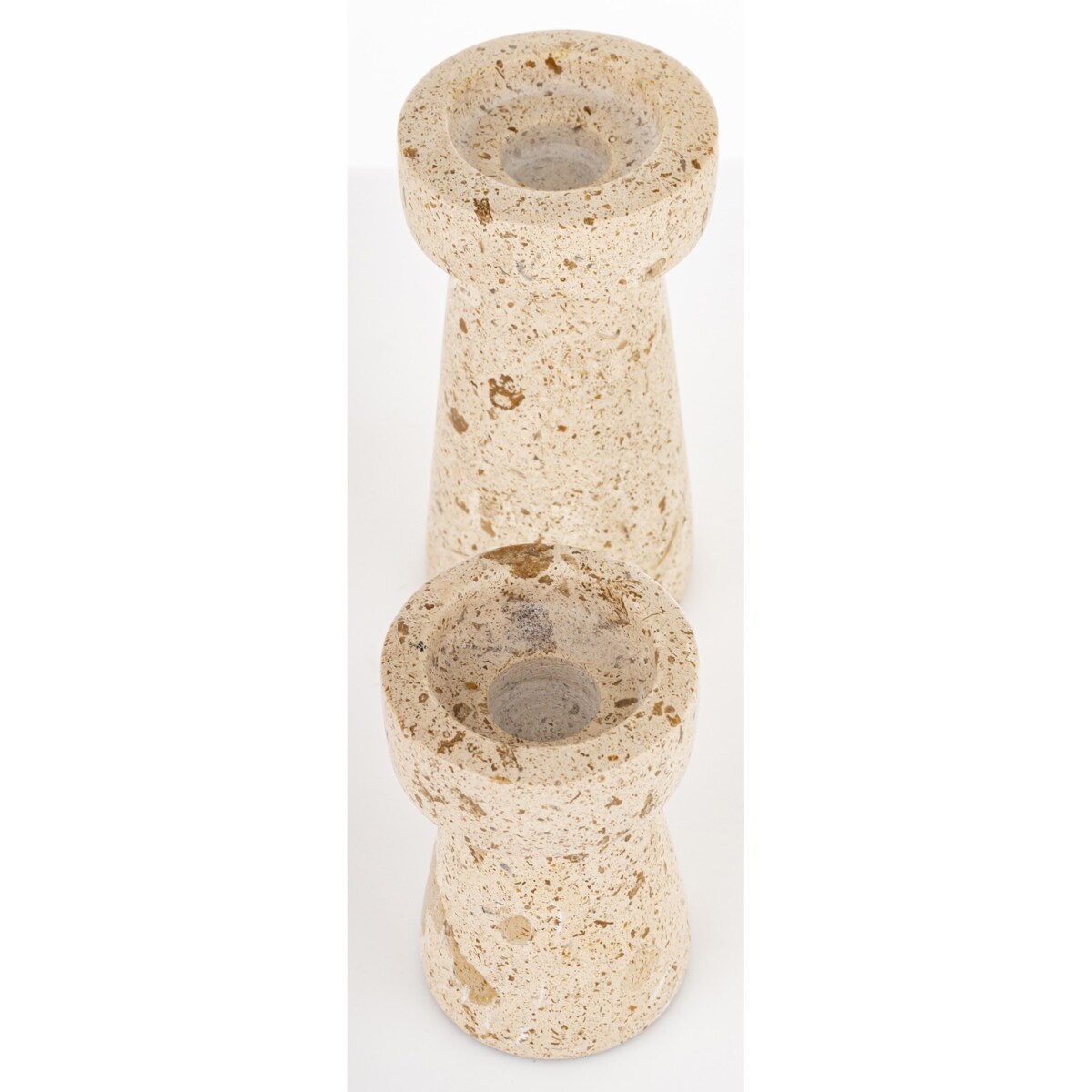 Świecznik komplet 2 szt. 13x6,5x6,5 cm TORRE beżowy