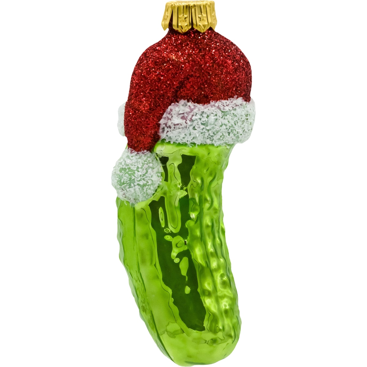 Bombka choinkowa: Ogórek z czapką Świętego Mikołaja