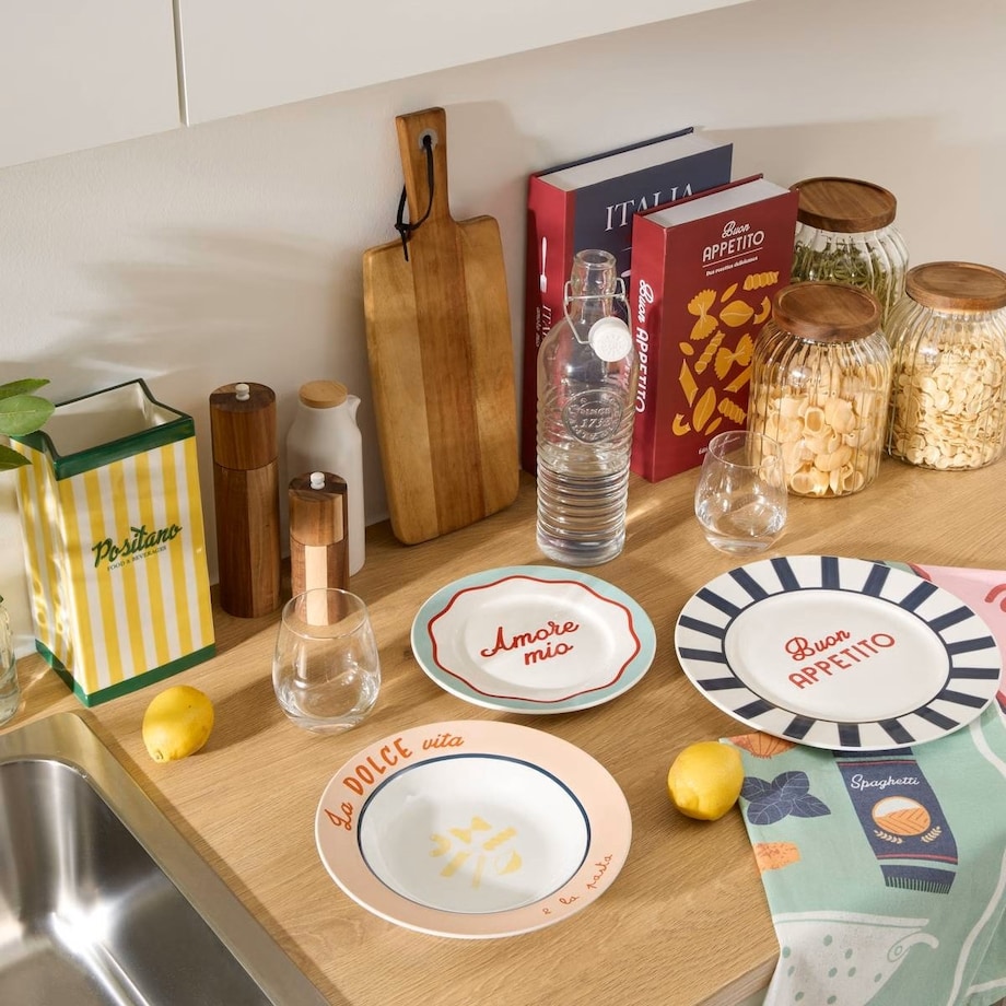 Komplet 6 porcelanowych talerzy deserowych „Della Pasta”, 20,4 cm