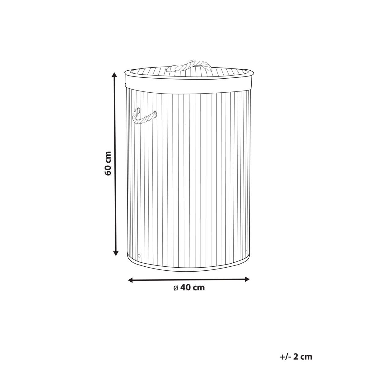 Kosz bambusowy z pokrywą szary SANNAR