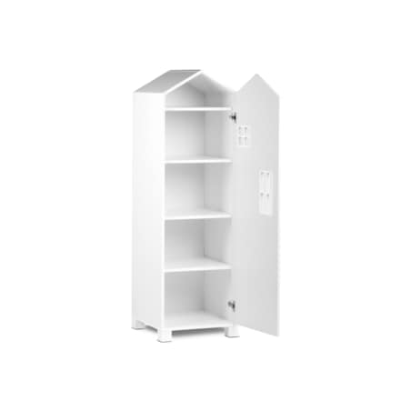 KONSIMO MIRUM Szara szafa z półkami w kształcie domku dla dziecka