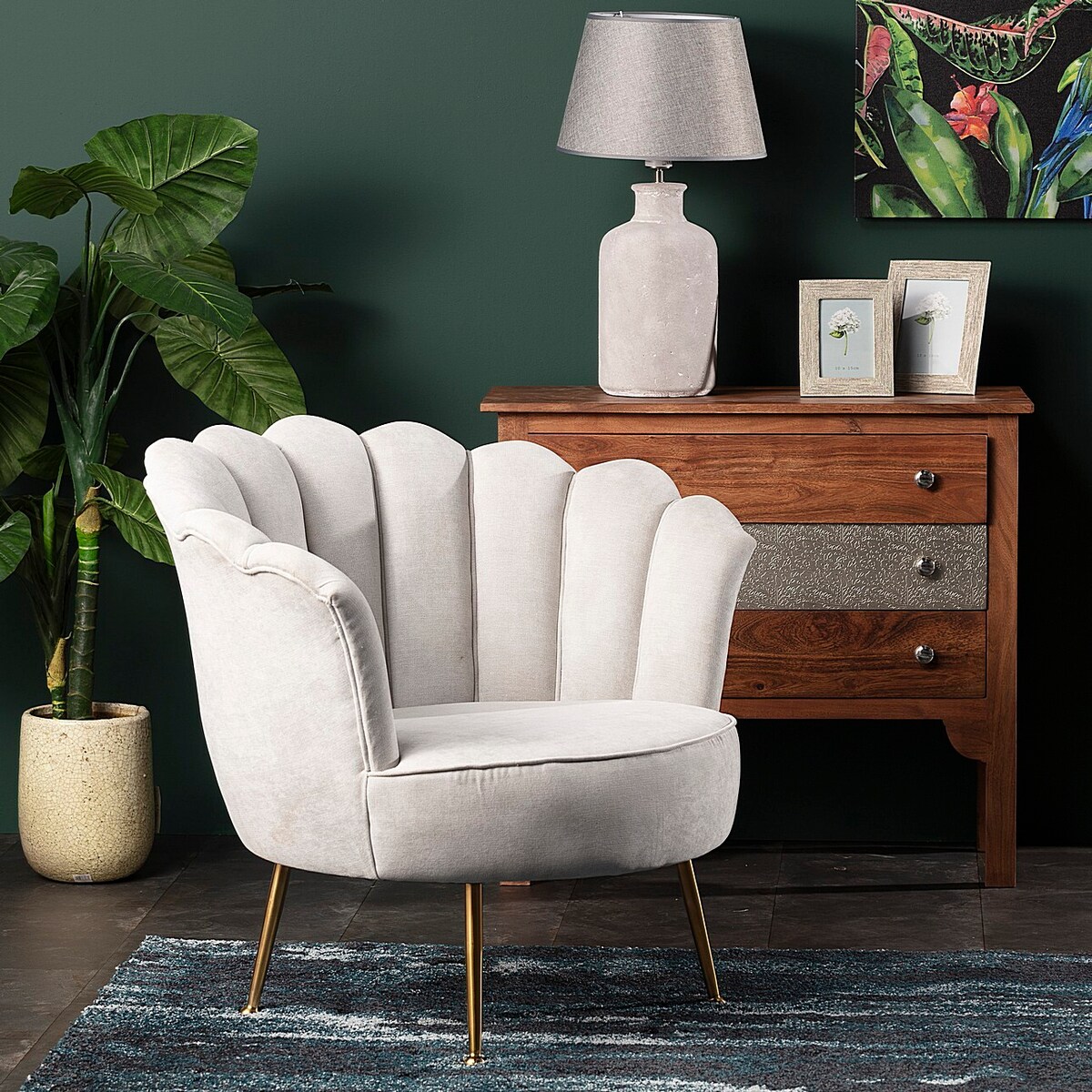 Fotel Sally Light Grey, 94 x 77 x 83 cm