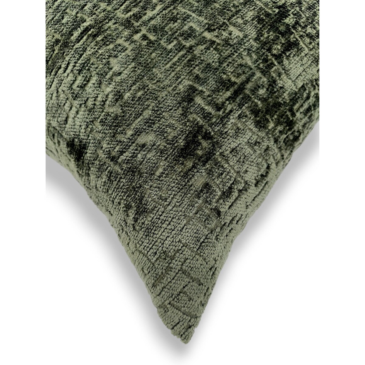 Duża zielona poduszka 50x50 Bess - ciemna oliwka