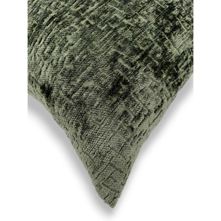 Duża zielona poduszka 50x50 Bess - ciemna oliwka