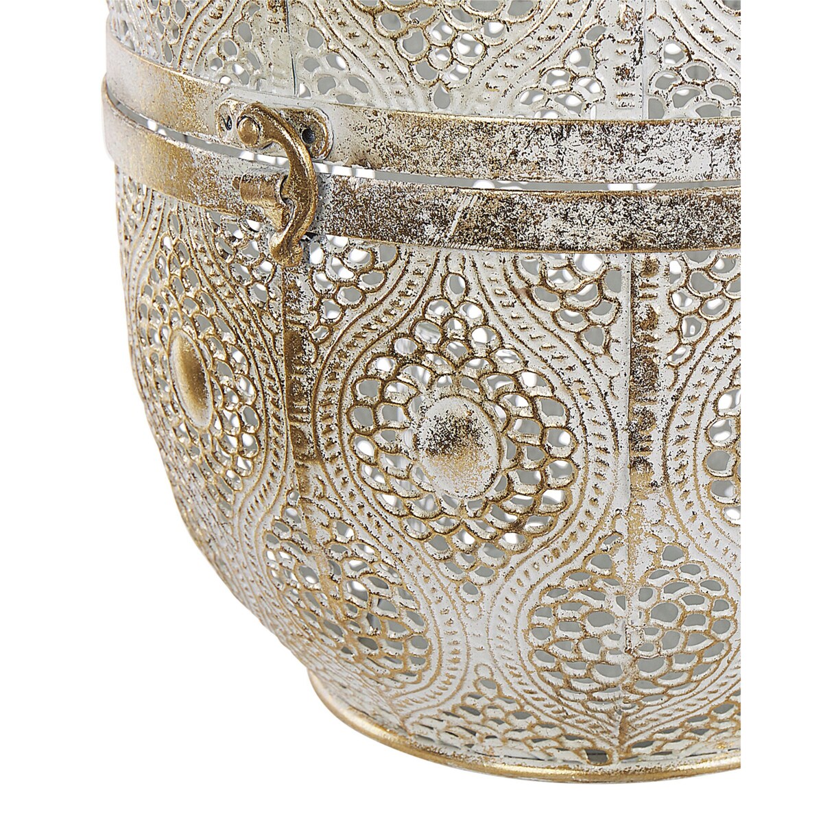 Lampion metalowy 34 cm złoty AMORGOS