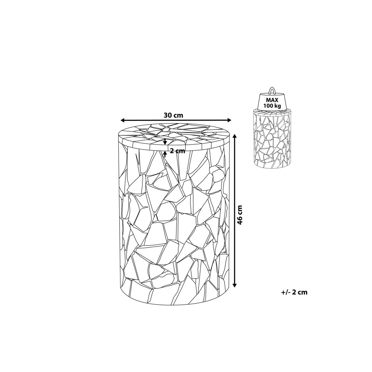 Stolik drewno tekowe DAWSON