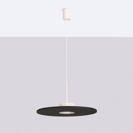 Lampa wisząca OVO 1 beżowa/czarna filc Gx53