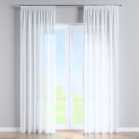 Zasłona na taśmie marszczącej 1 szt. 130x260 prześwitująca biała