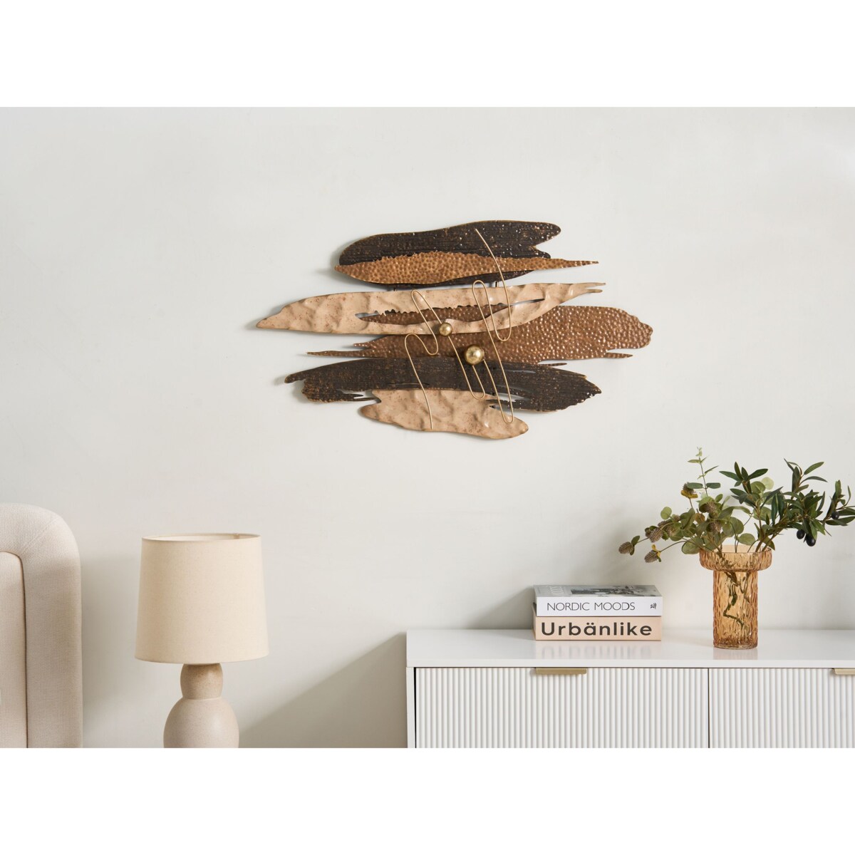 Dekoracja ścienna LAHEEN Metal 46 cm Kolorowy