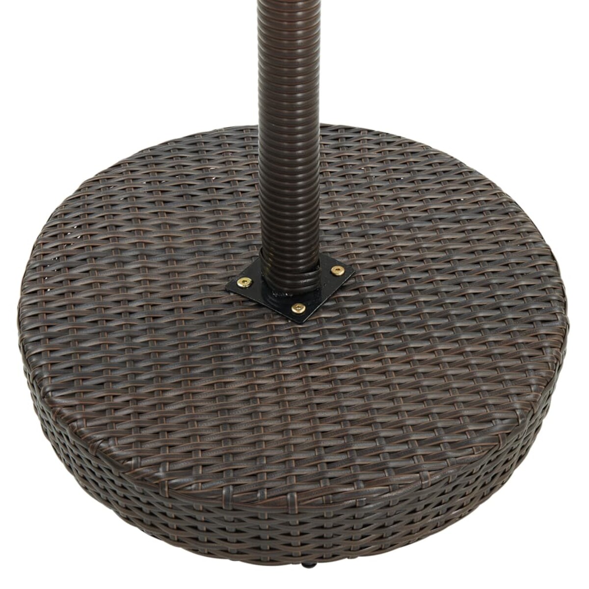 vidaXL Stolik ogrodowy, brązowy, 75,5 x 106 cm, polirattan