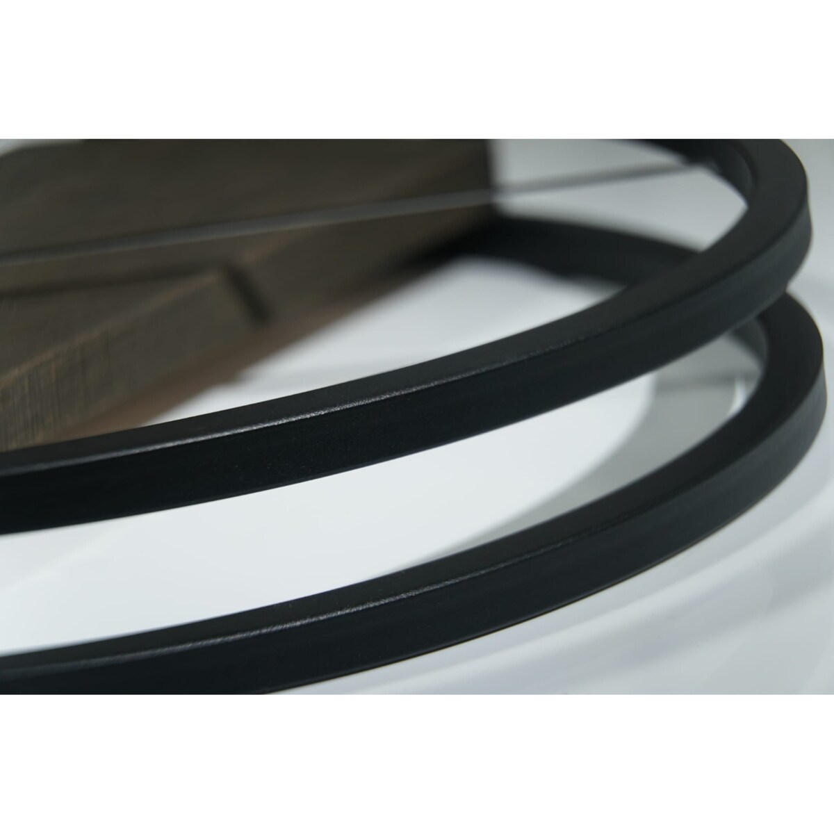 Zegar ścienny drewniany LOFT OVAL wenge 50cm