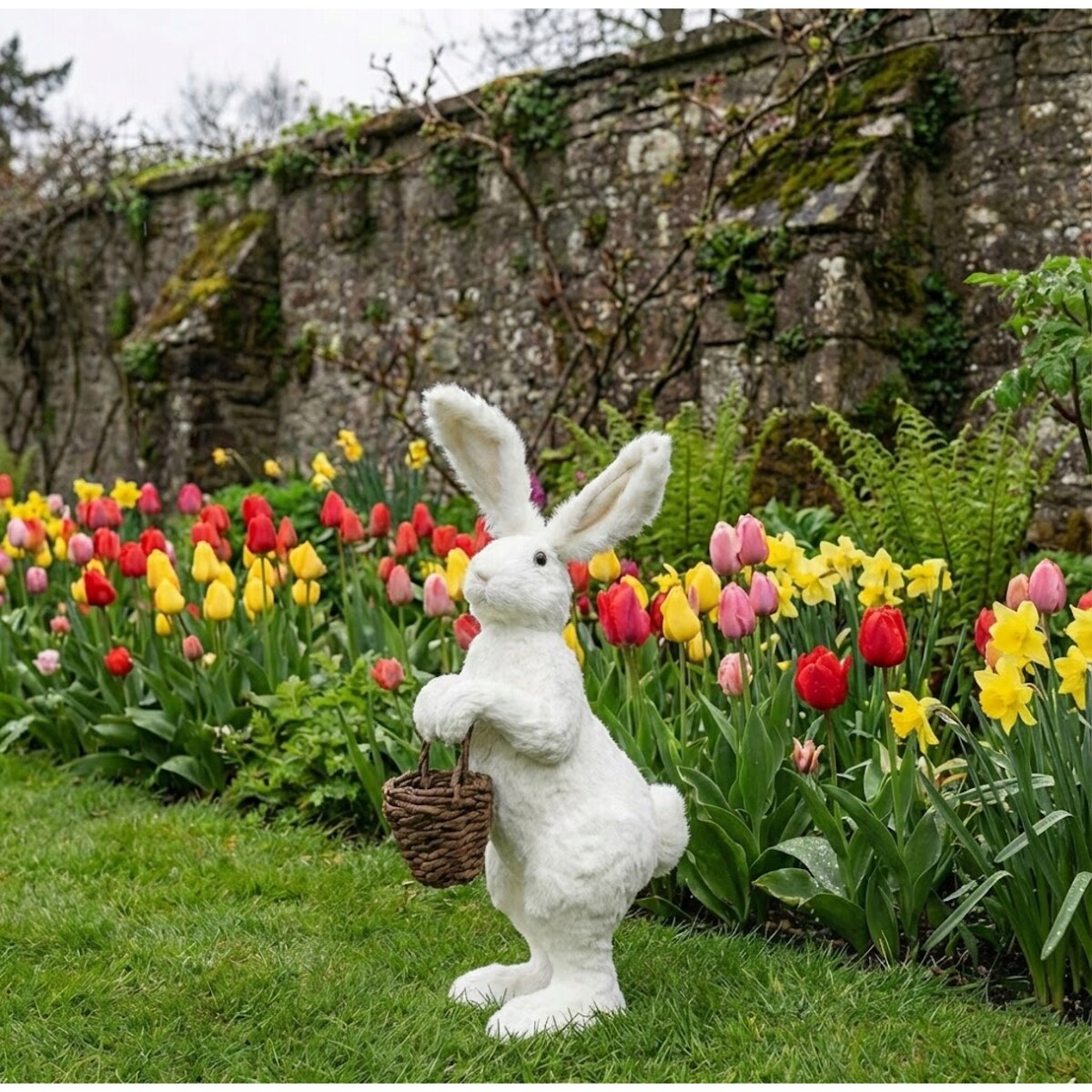 ZAJĄC WIELKANOCNY XL FIGURKA ZAJĄCZEK KRÓLIK DUŻY DO SALONU DOMU WIELKANOC