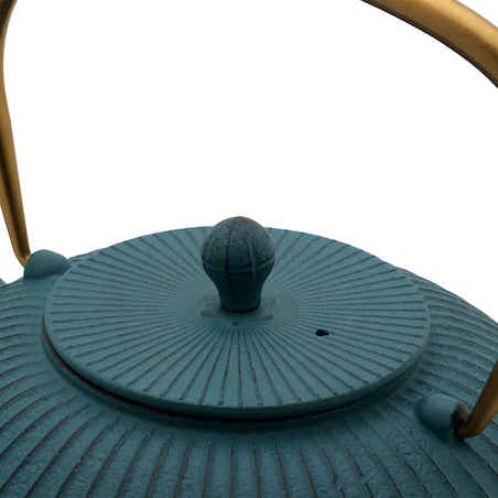 Dzbanek żeliwny Linhai 1.1L niebieski