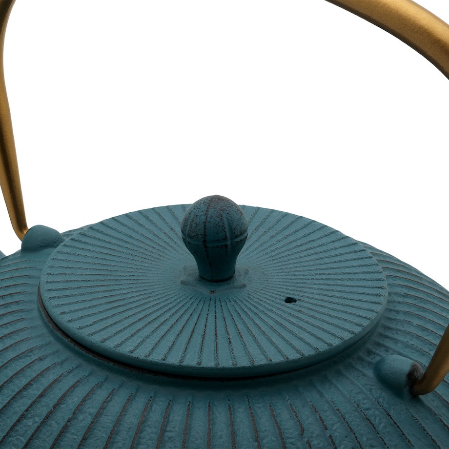 Dzbanek żeliwny Linhai 1.1L niebieski