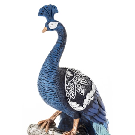 Dekoracja - Paw 40x20x12,5 cm ZAMPA-3 niebieski