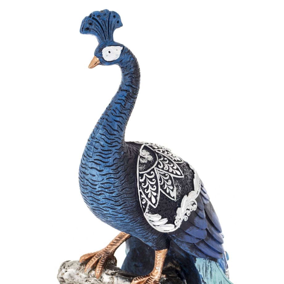 Dekoracja - Paw 40x20x12,5 cm ZAMPA-3 niebieski