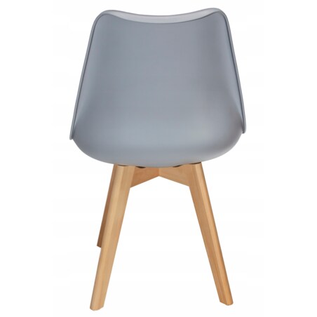 Krzesło plastikowe z poduszką OSLO szare