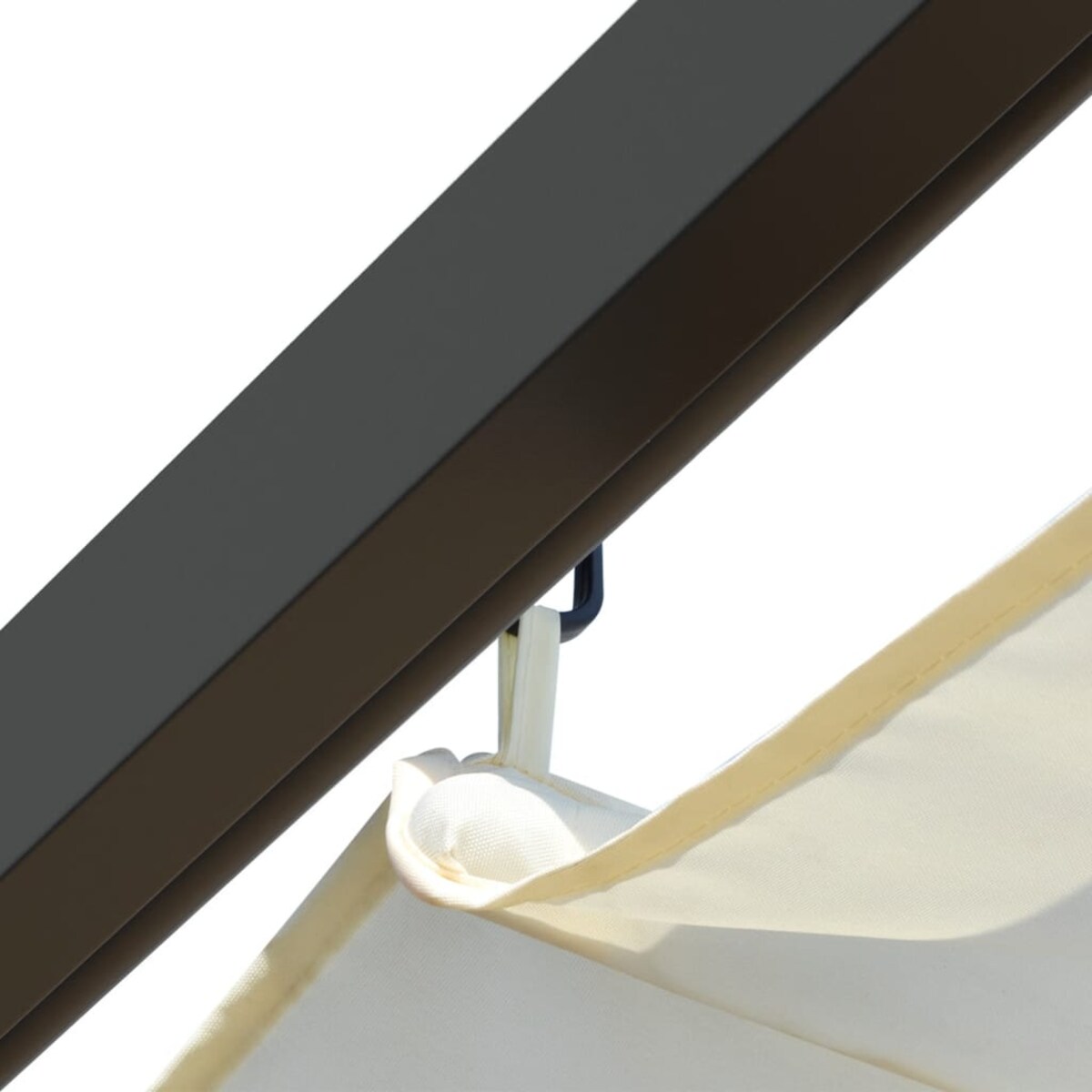 vidaXL Pergola ze zwijanym dachem, śmietankowa, 3x3 m, stalowa