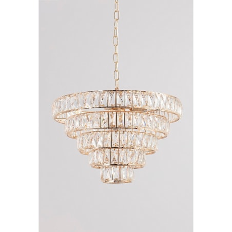 Lampa wisząca Crystal Gold, 46 x 28 cm