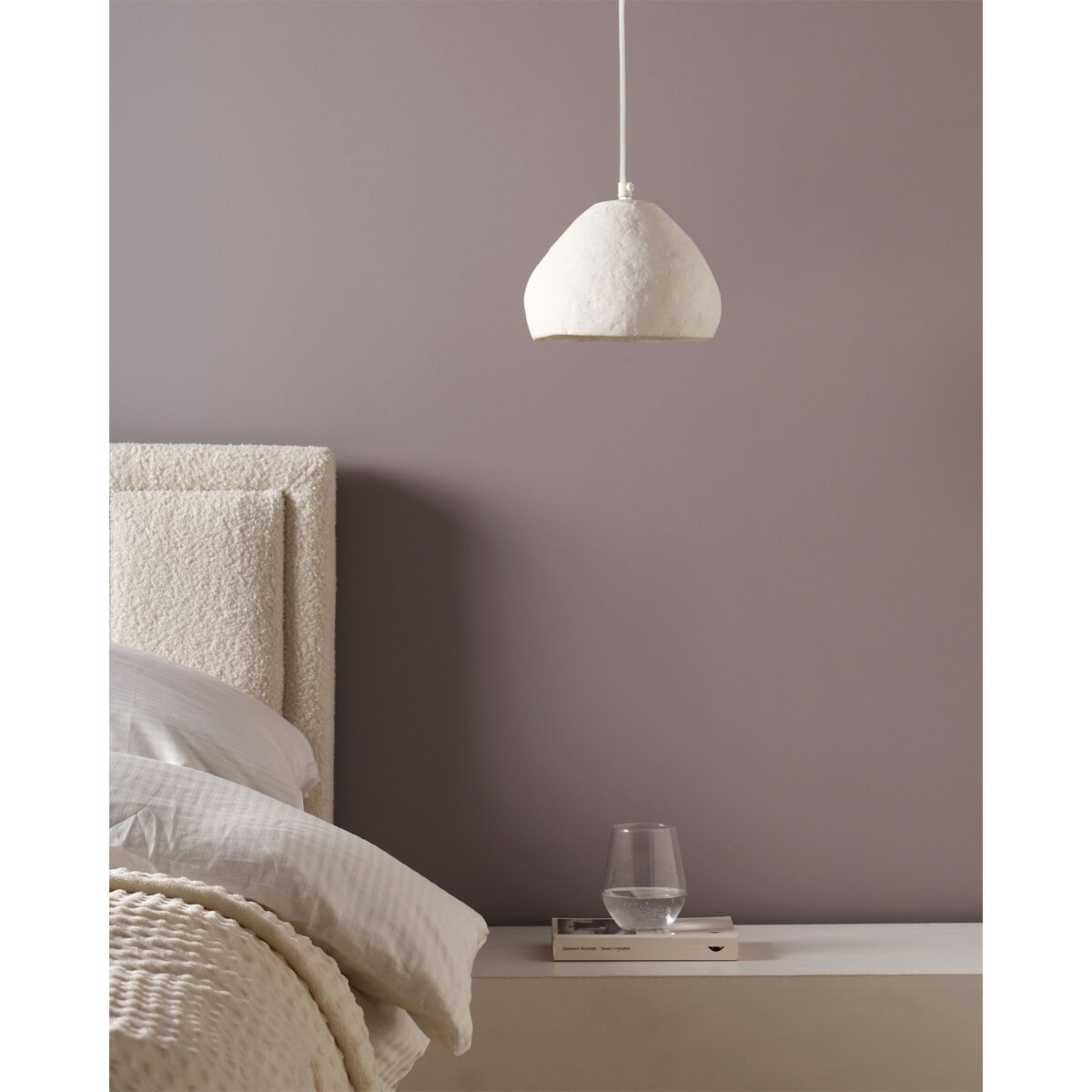 Lampa wisząca OLIMAR Papier-mâché Biały