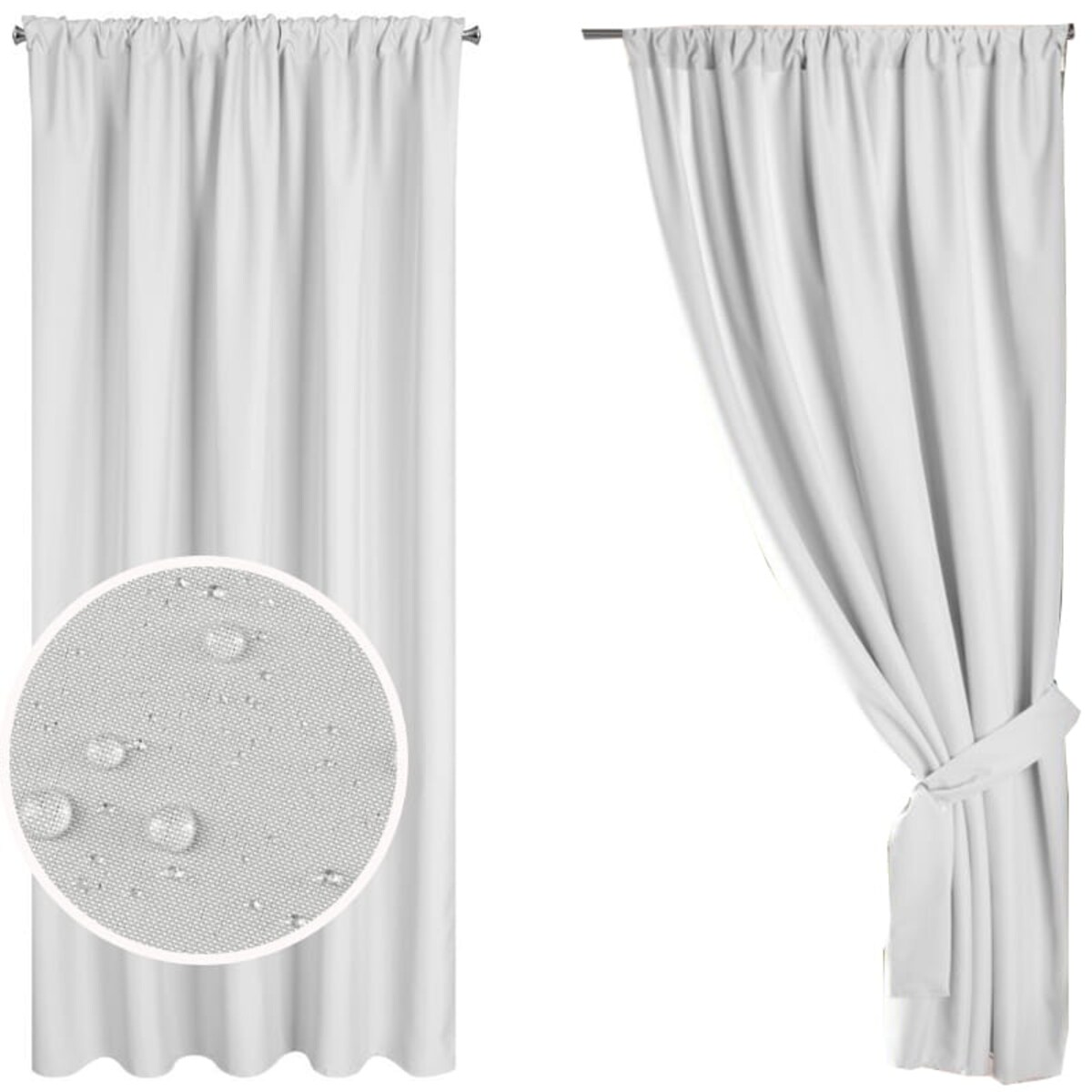 Zasłona Ogrodowa Tarasowa Taras Altana Balkon 155 x 200 Biała Wodoodporna