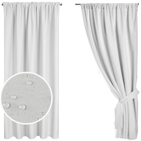 Zasłona Ogrodowa Tarasowa Taras Altana Balkon 155 x 200 Biała Wodoodporna