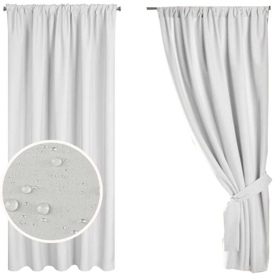 Zasłona Ogrodowa Tarasowa Taras Altana Balkon 155 x 200 Biała Wodoodporna