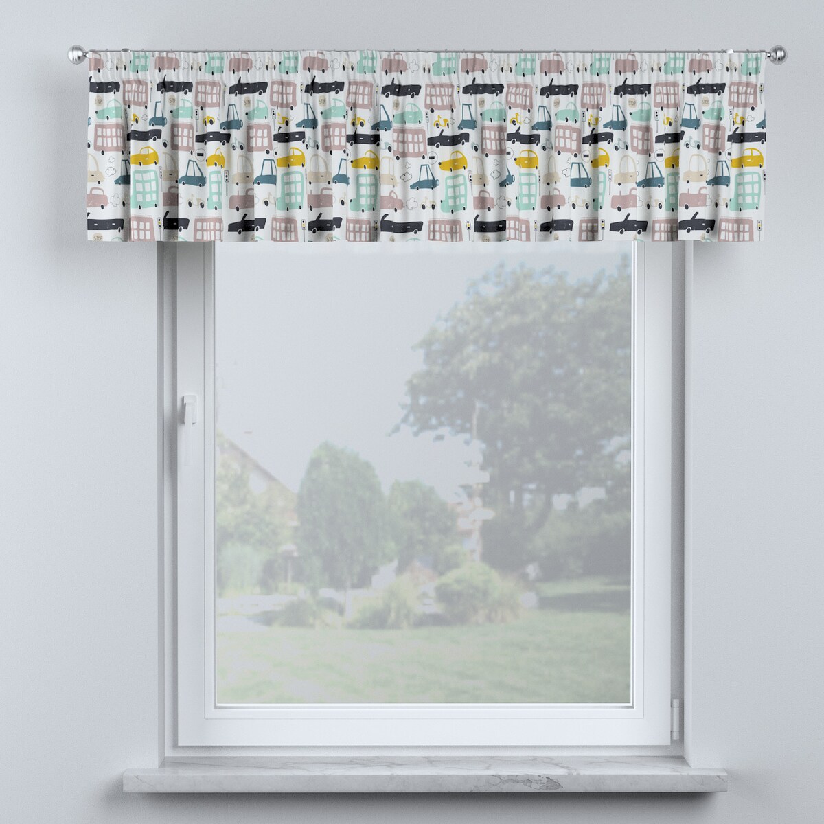 Lambrekin na taśmie marszczącej 260x40 kolorowy