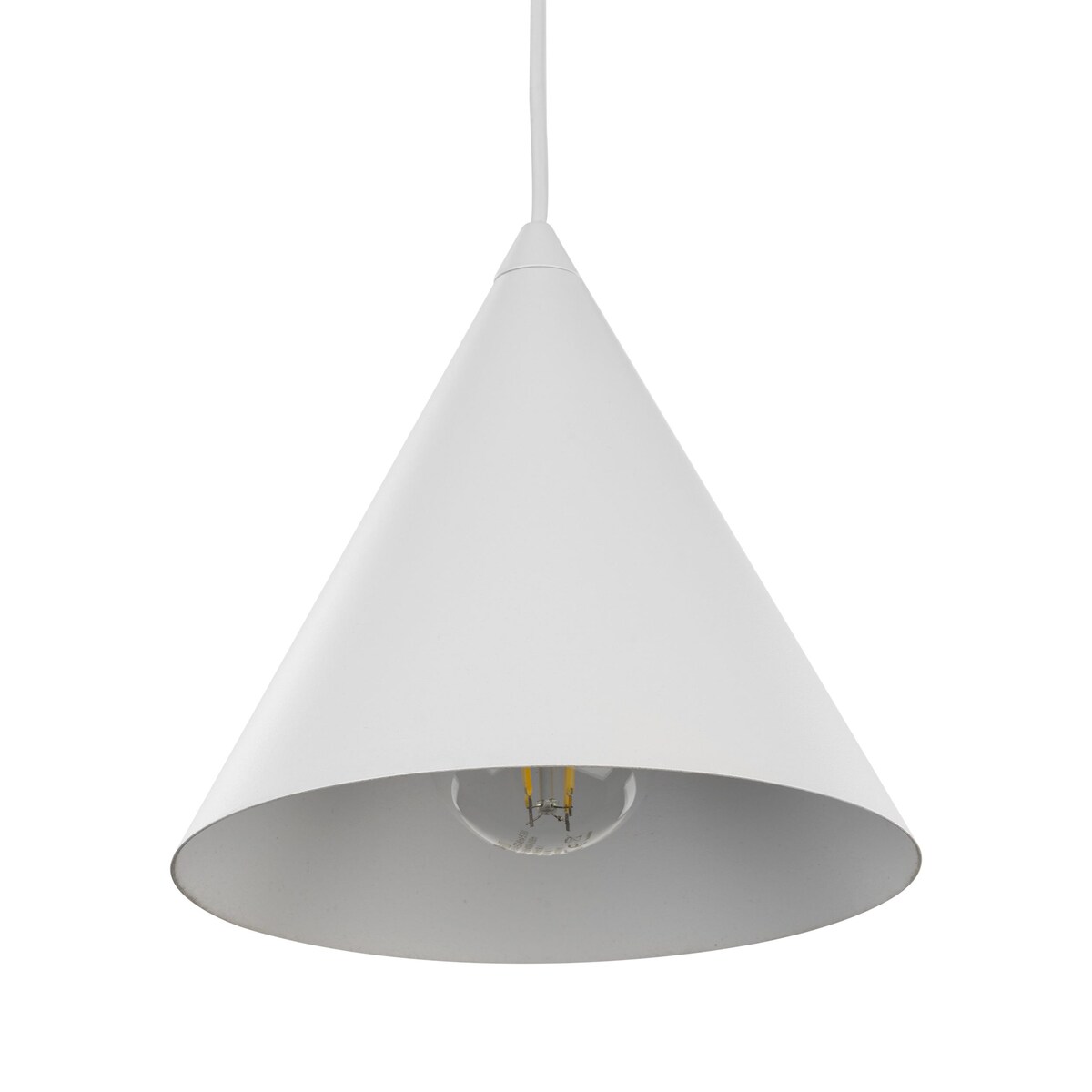 Lampa wisząca biała TK Lighting CONO WHITE 10007 E27 regulowana do salonu kuchni jadalni