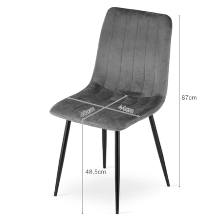 Krzesło Lava nowoczesny design Brązowy Aksamit / Nogi Czarne X4