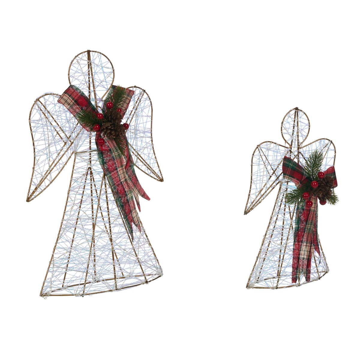 Dekoracja świąteczna ANNSJON Anioł 30/40 cm Kolorowy