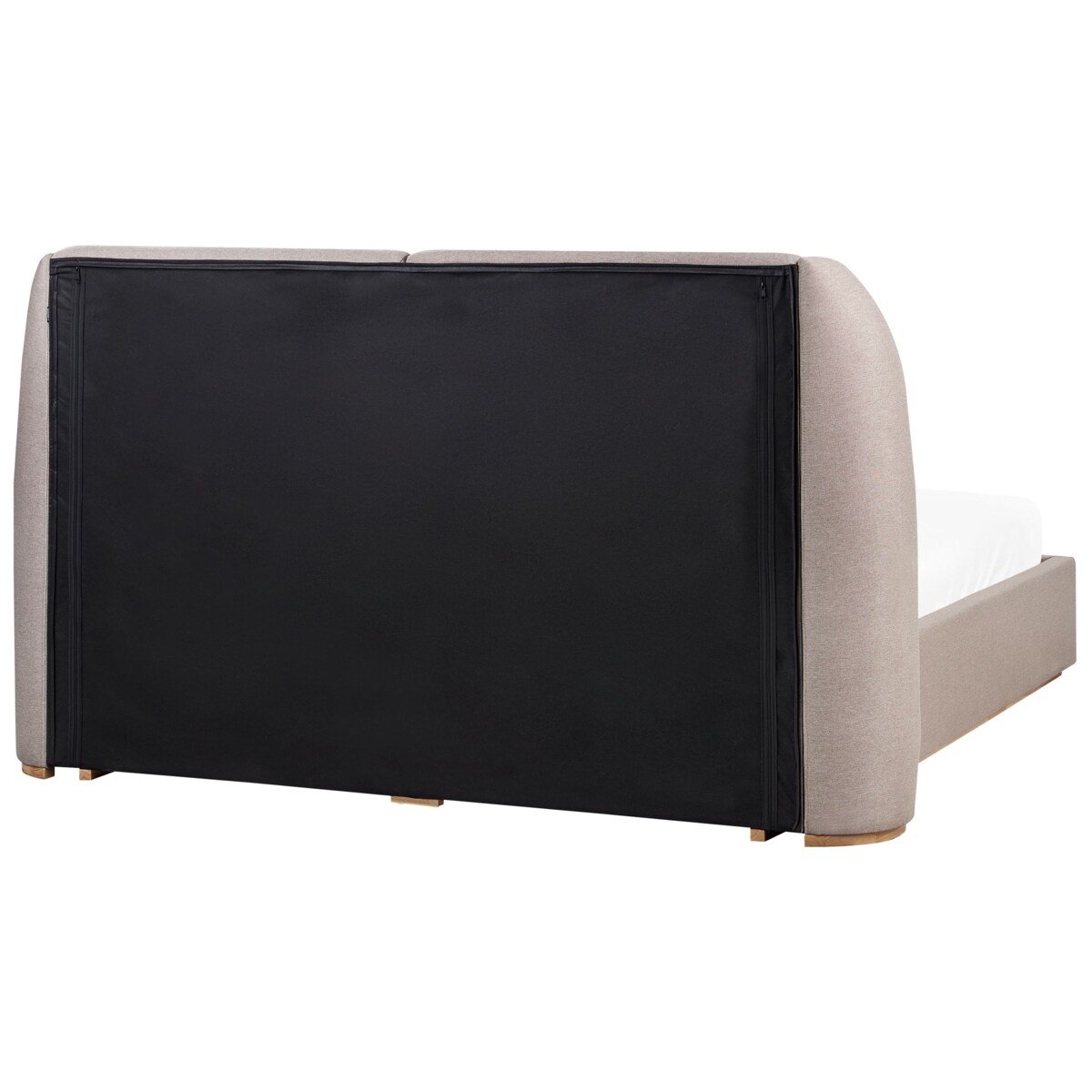 Łóżko z pojemnikiem MONESTIER 160 x 200 cm Beżowoszary