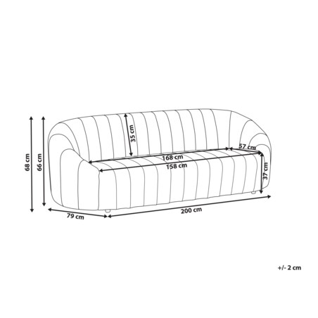Sofa 3-osobowa welurowa zielona MALUNG