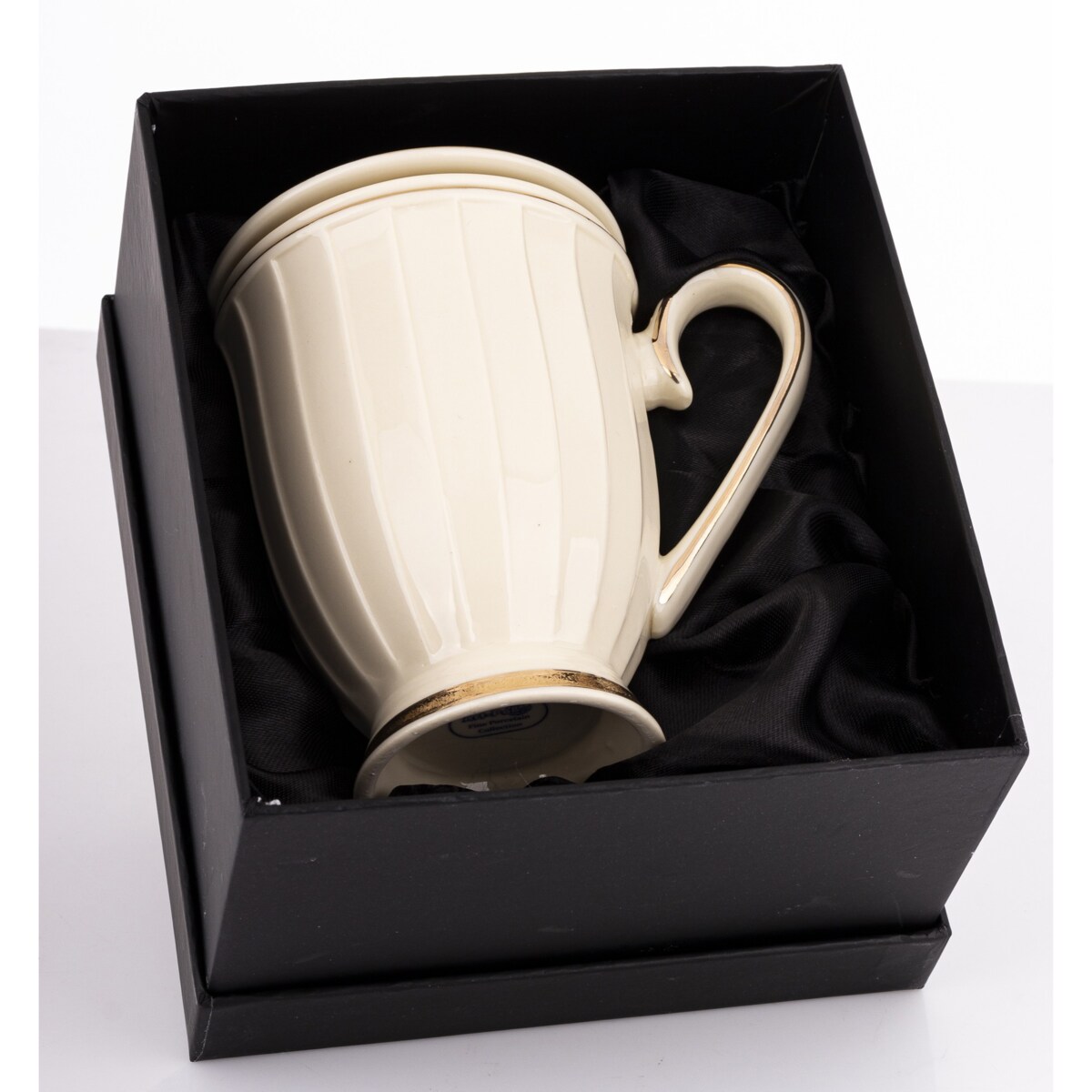 Kubek 400 ml porcelanowy z zaparzaczem 9x12,5x12,5 cm VIENNA-2 ecru