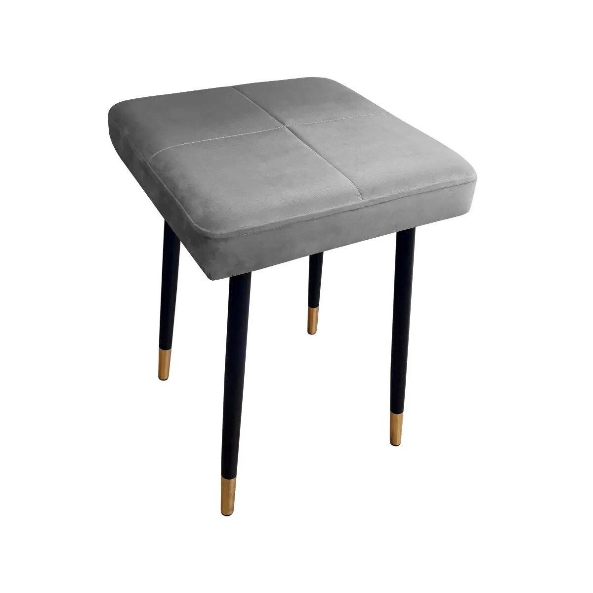 Taboret SQUARE 2 MG VELVET szary