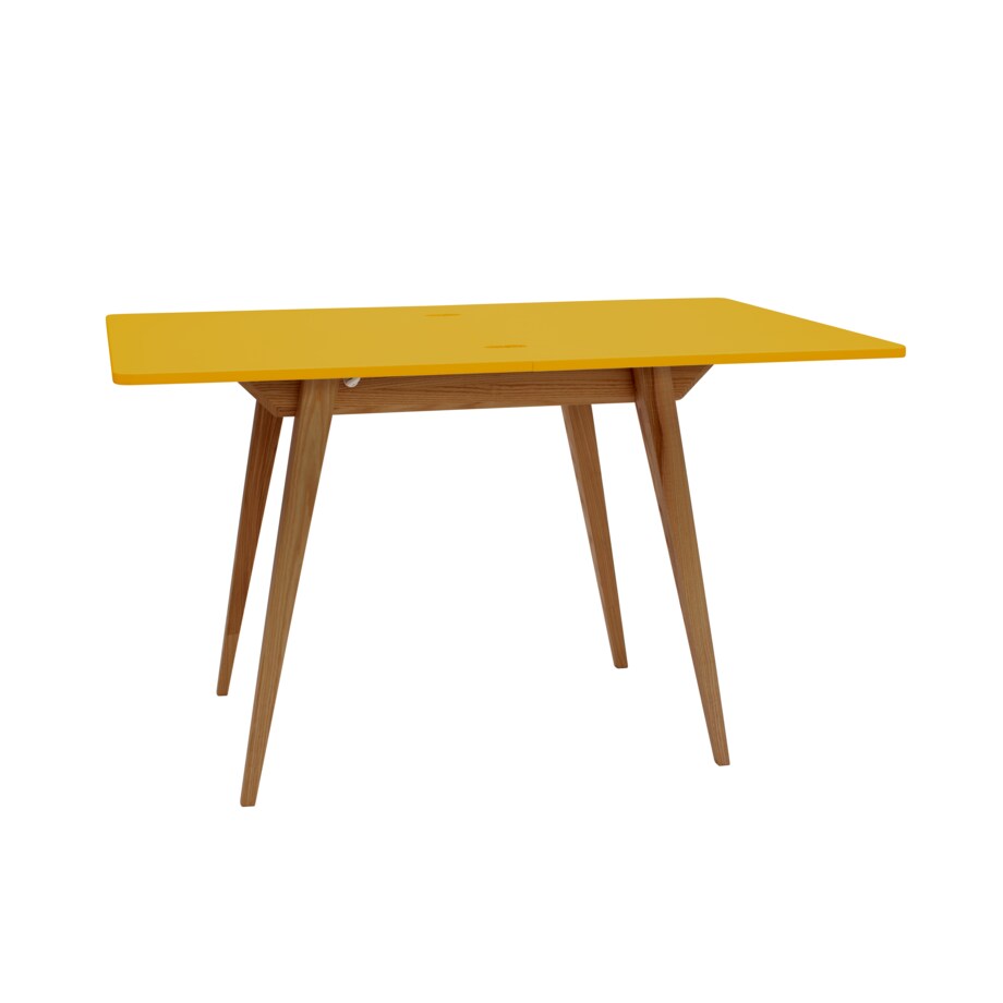 Stół rozkładany żółty 90x65x75 Envelope, podstawa w kolorze dębu